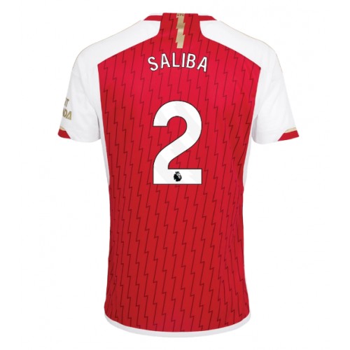 Pánský Fotbalový dres Arsenal William Saliba #2 2023-24 Domácí Krátký Rukáv